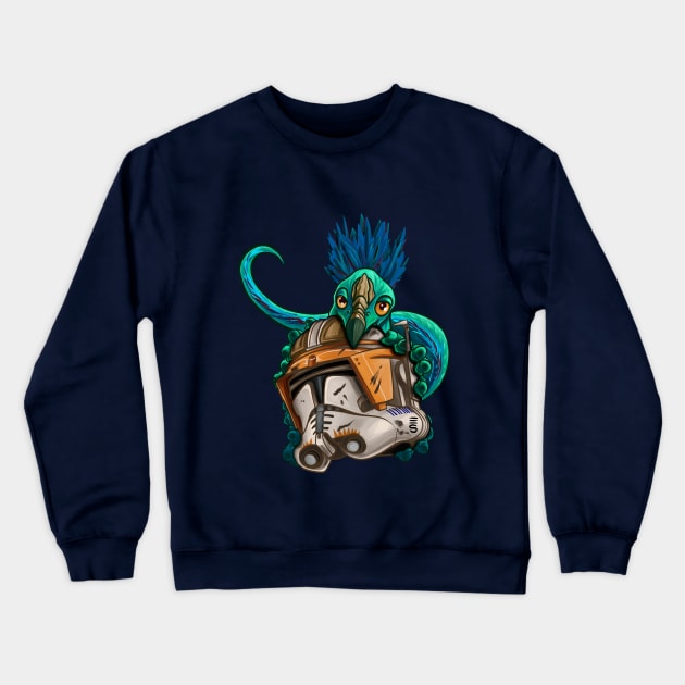 Little Boga Nibbling Cody's Helmet Crewneck Sweatshirt by Gloomlight